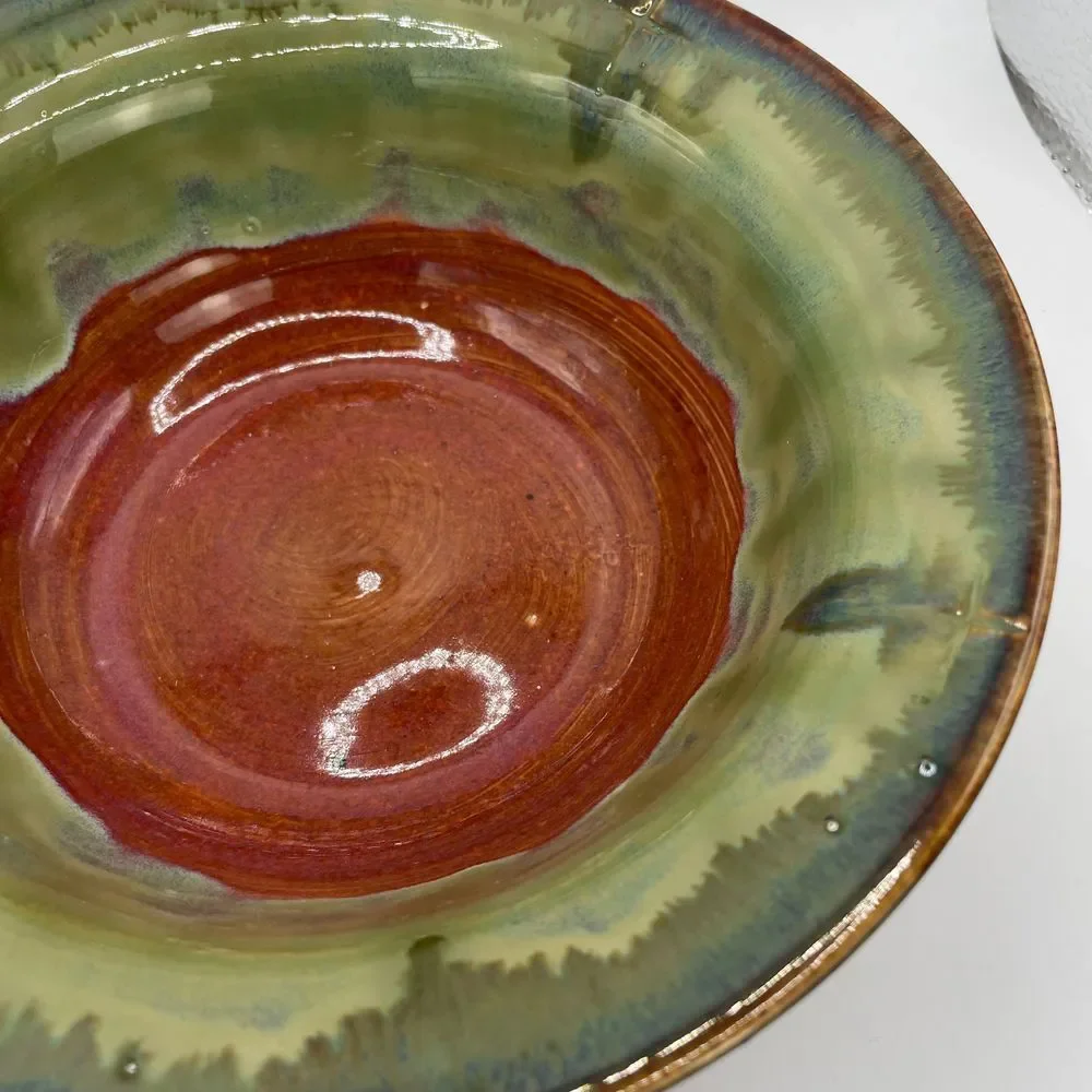 Studio Pottery Glazed Bowl‎ with Crosses